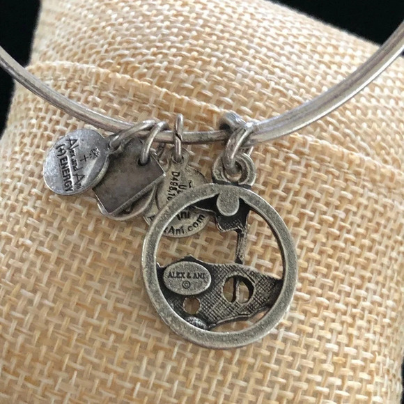 Alex & Ani Silver Golf Charm Bracelet 18th Hole - Picture 5 of 5